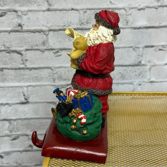 SANTA CLAUSE Stocking Holder 7 Inches Tall Christmas Holiday - Picture 9 of 16